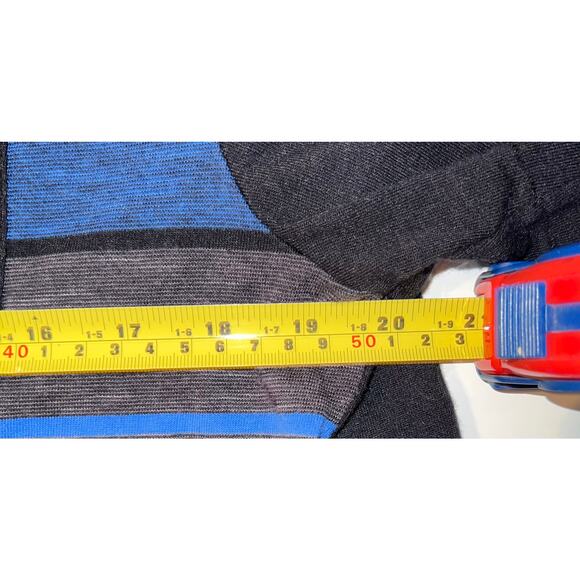 Tony Hawk Striped Blue and Gray Skater T-Shirt with Pocket - Picture 6 of 8